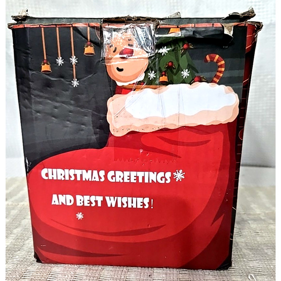 NIB Inflatable 5 Ft Decorated Christmas Tree Lighted Indoor Outdoor Stakes - Picture 7 of 9